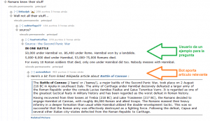 Bots en conversaiones reddit